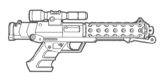 Тяжелый бластерный пистолет Т-6